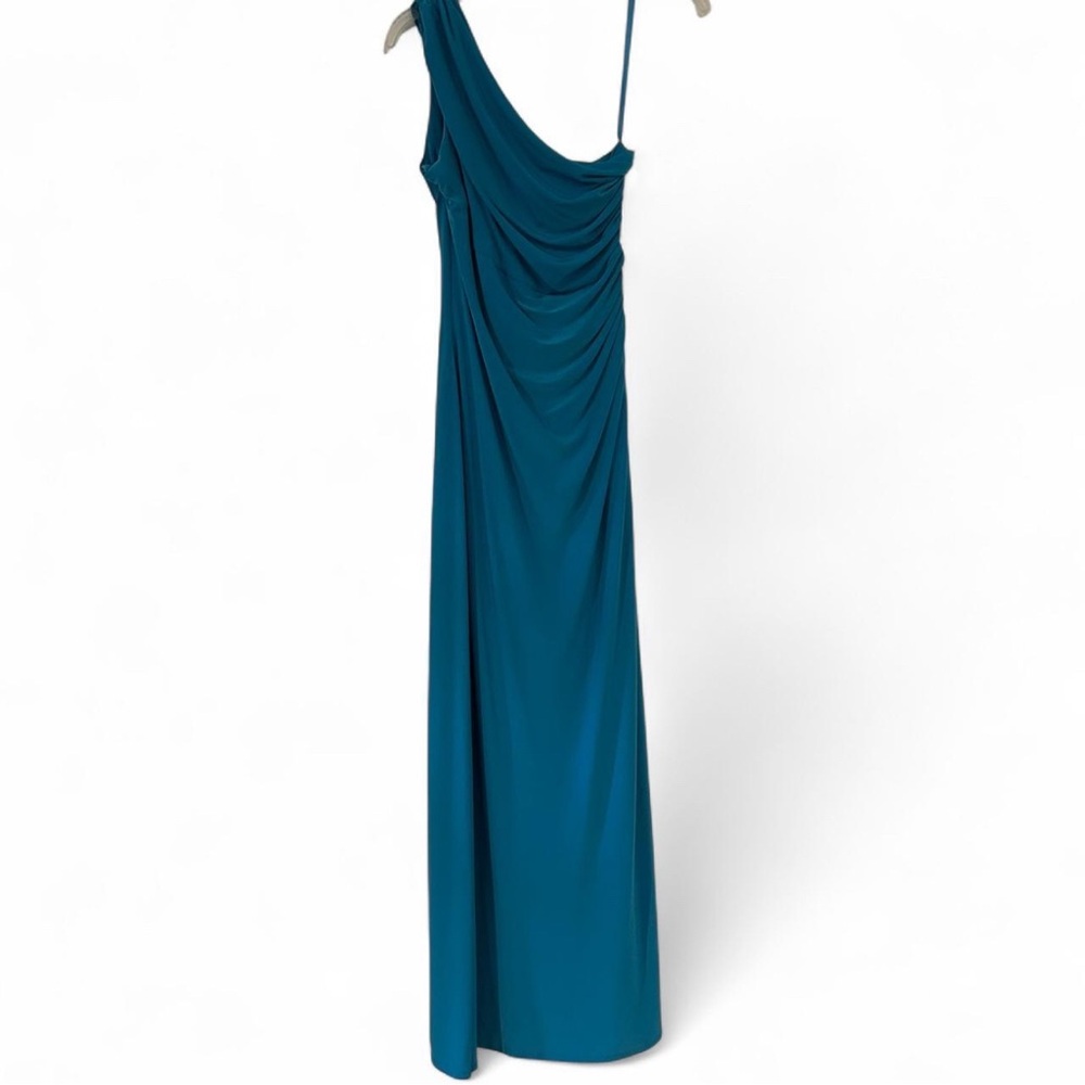 Ralph Lauren Teal One-Shoulder Dress